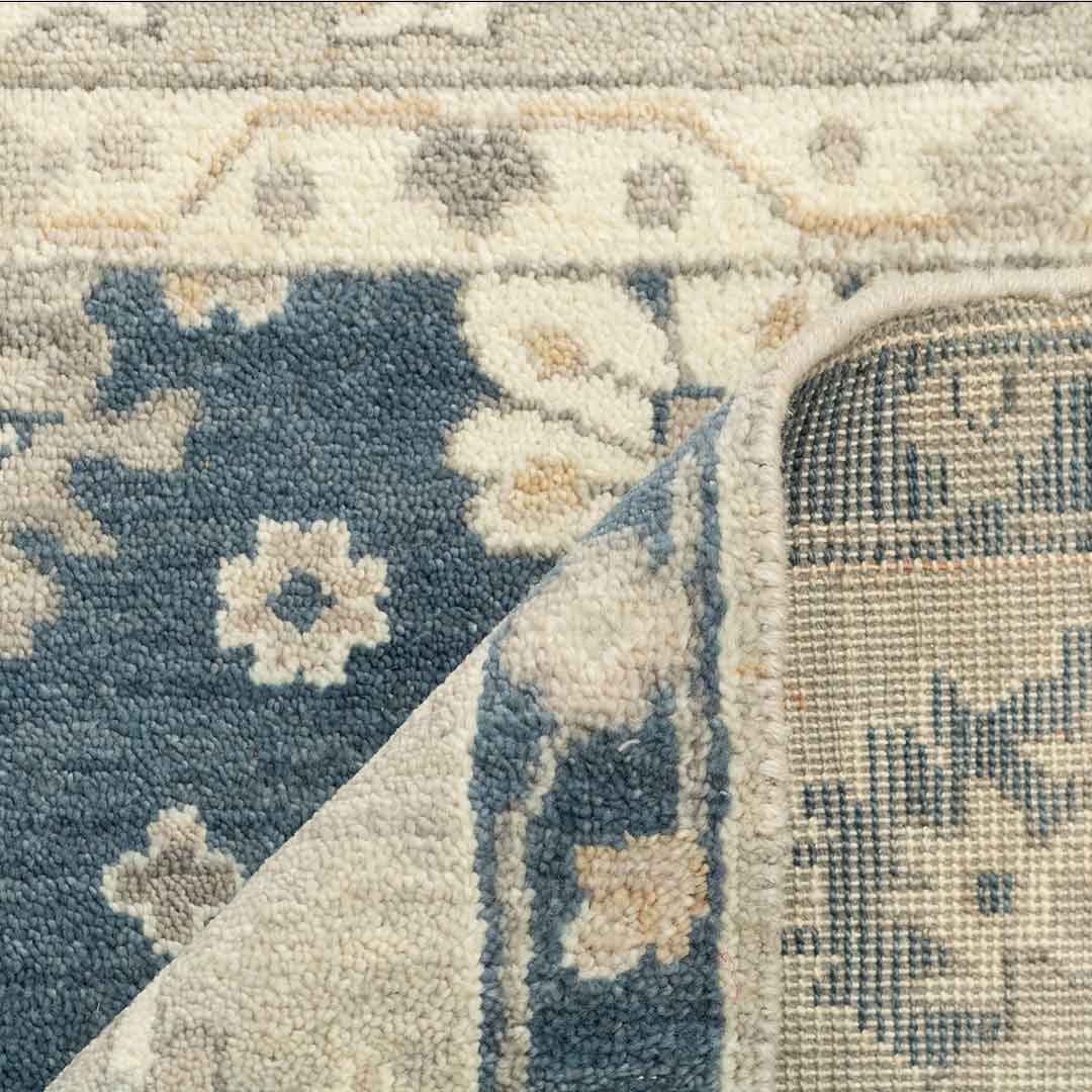 Floral Modern Oushak Rug: Hand-Knotted Luxury for Any Room