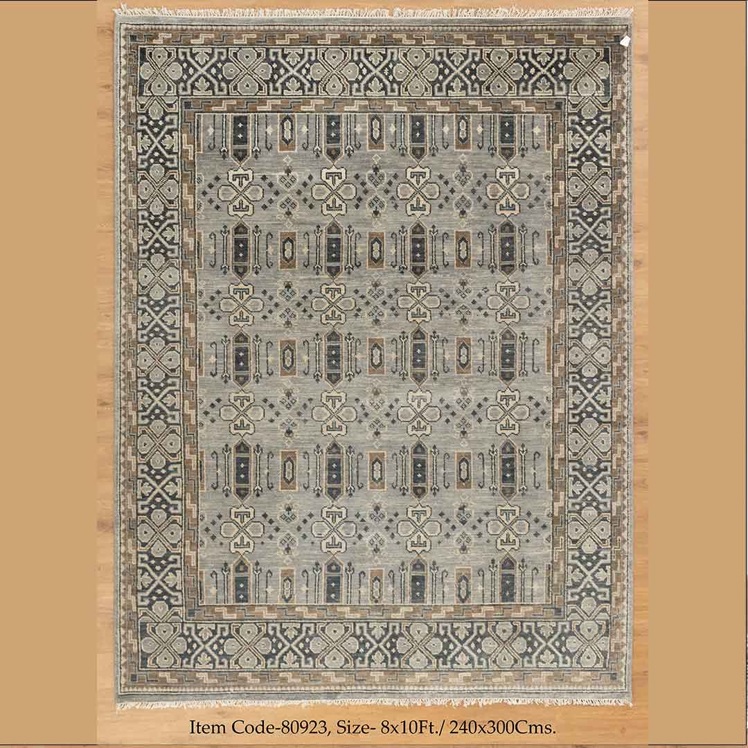 Ikat Stylish Design Hand-Knotted Rug: Transform Your Space