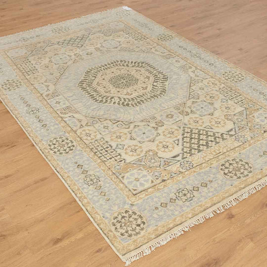 Muted Hand knotted Mamluk Design Rug: Timeless Design Meets Modern Aesthetics | Quality Rugs Online