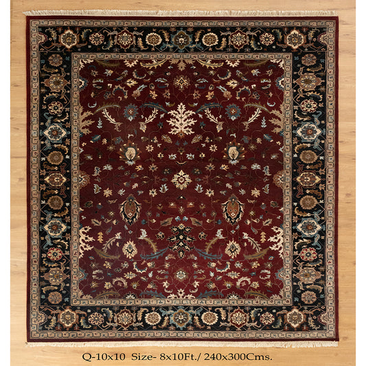 8x10 Turkish Persian Oriental Classic handmade Vintage Area Rug | Shritija Rugs | Designer Rugs UK Online