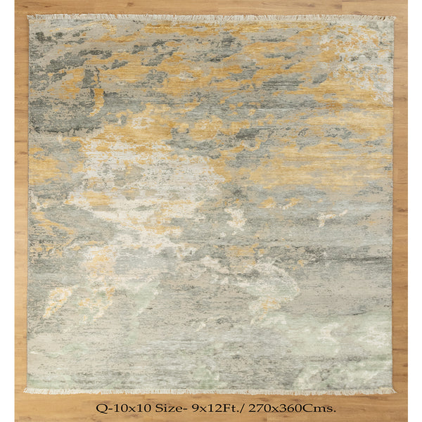 9x12 Buy Majestic Abstract Pattern Hand Knotted wool & Silk for bedroom Rug | Best Carpet Living Room