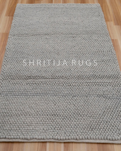 Grey Handwoven Wool Loop