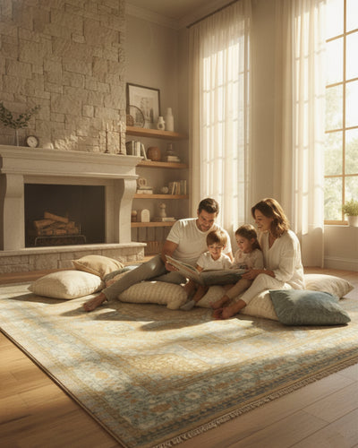 Artisan Hand-Knotted Mamluk Distressed look Rug: Quality Meets Design