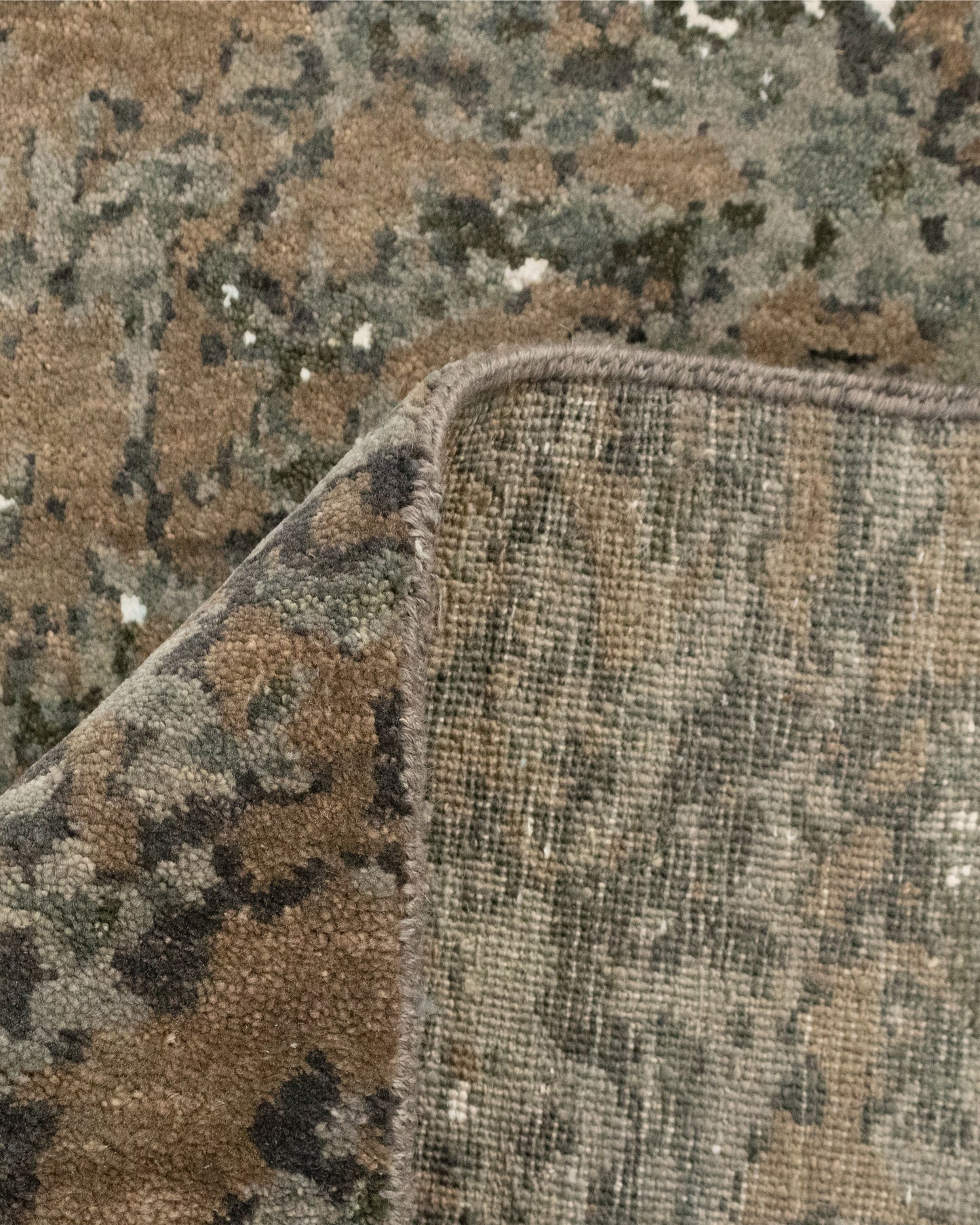 8x10 High Quality Green Grey Abstract Painting Rug for Bedroom | Shritija Rugs