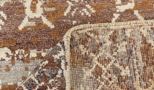 8x10 Luxe Anatolian Wool & Silk Distressed Vintage Look Rug | Shritija Rugs | Designer Rugs UK Online