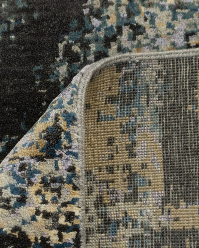 5x7 Sanganer | Modern Hand knotted Abstract Painting Rug
