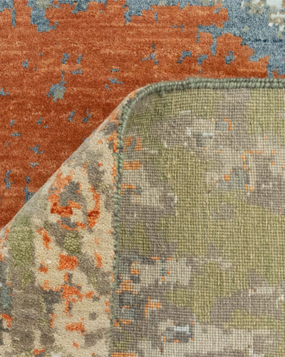 9x12 Maribelle Wool & Silk Large Hand Knotted Abstract Panting Canvas Designer Rug