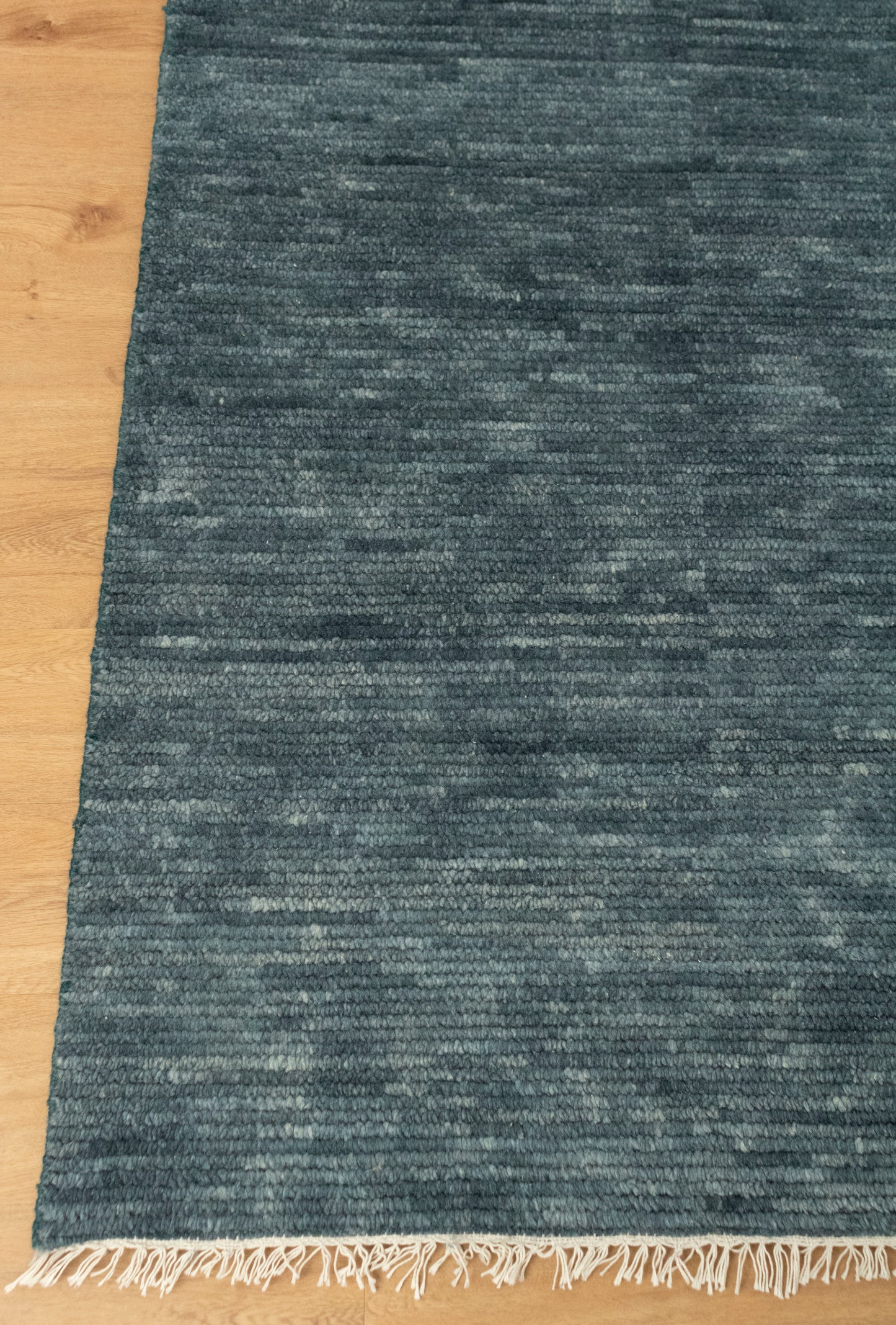 Bedroom Solid Gray Hand Knotted wool Rug