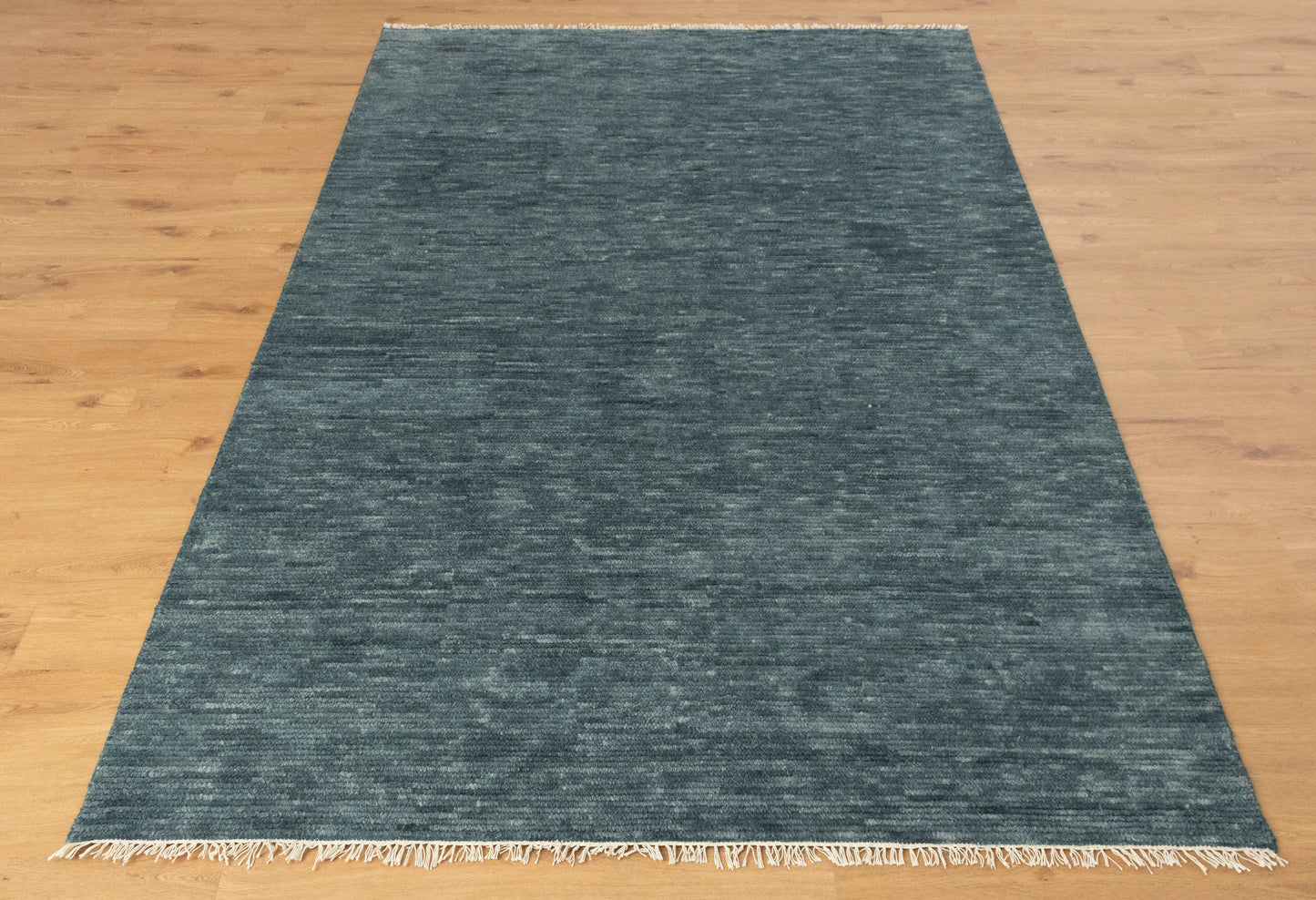 Bedroom Solid Gray Hand Knotted wool Rug