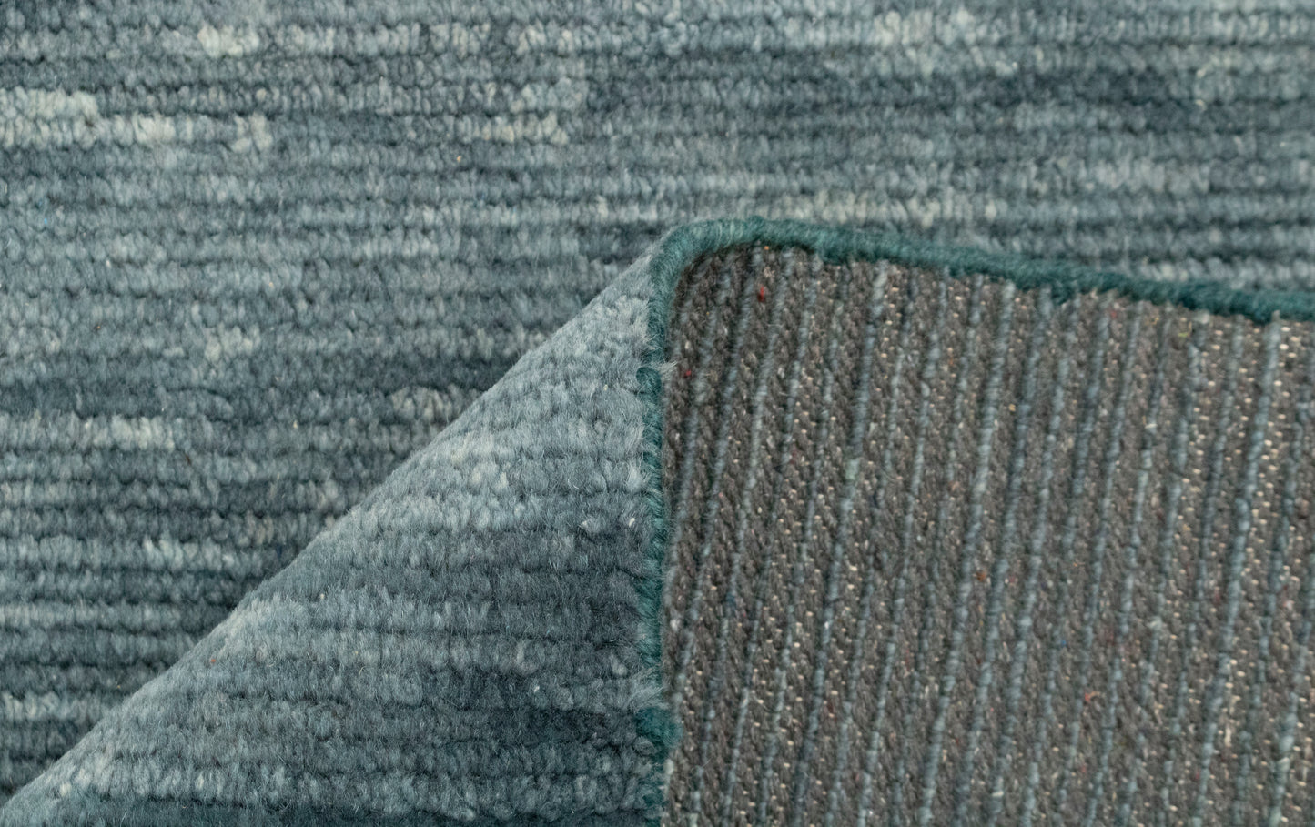 Bedroom Solid Gray Hand Knotted wool Rug