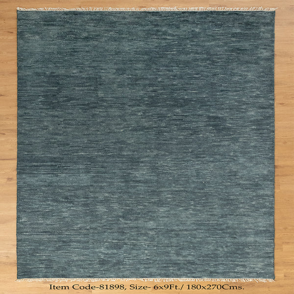 Bedroom Solid Gray Hand Knotted wool Rug