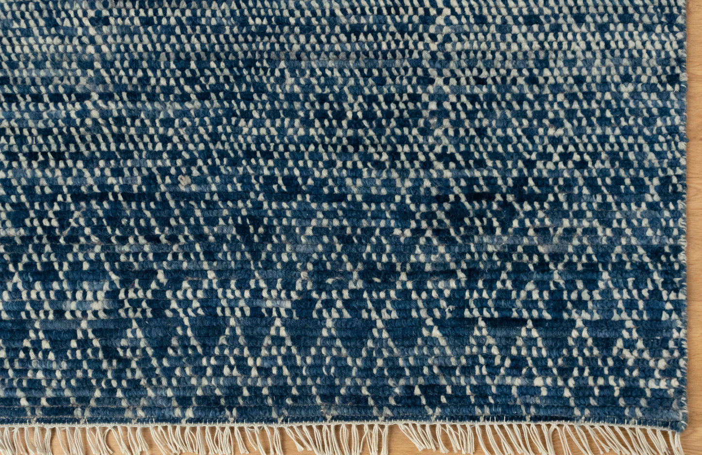 Denim blue Indo Savannah Soft Wool Rug