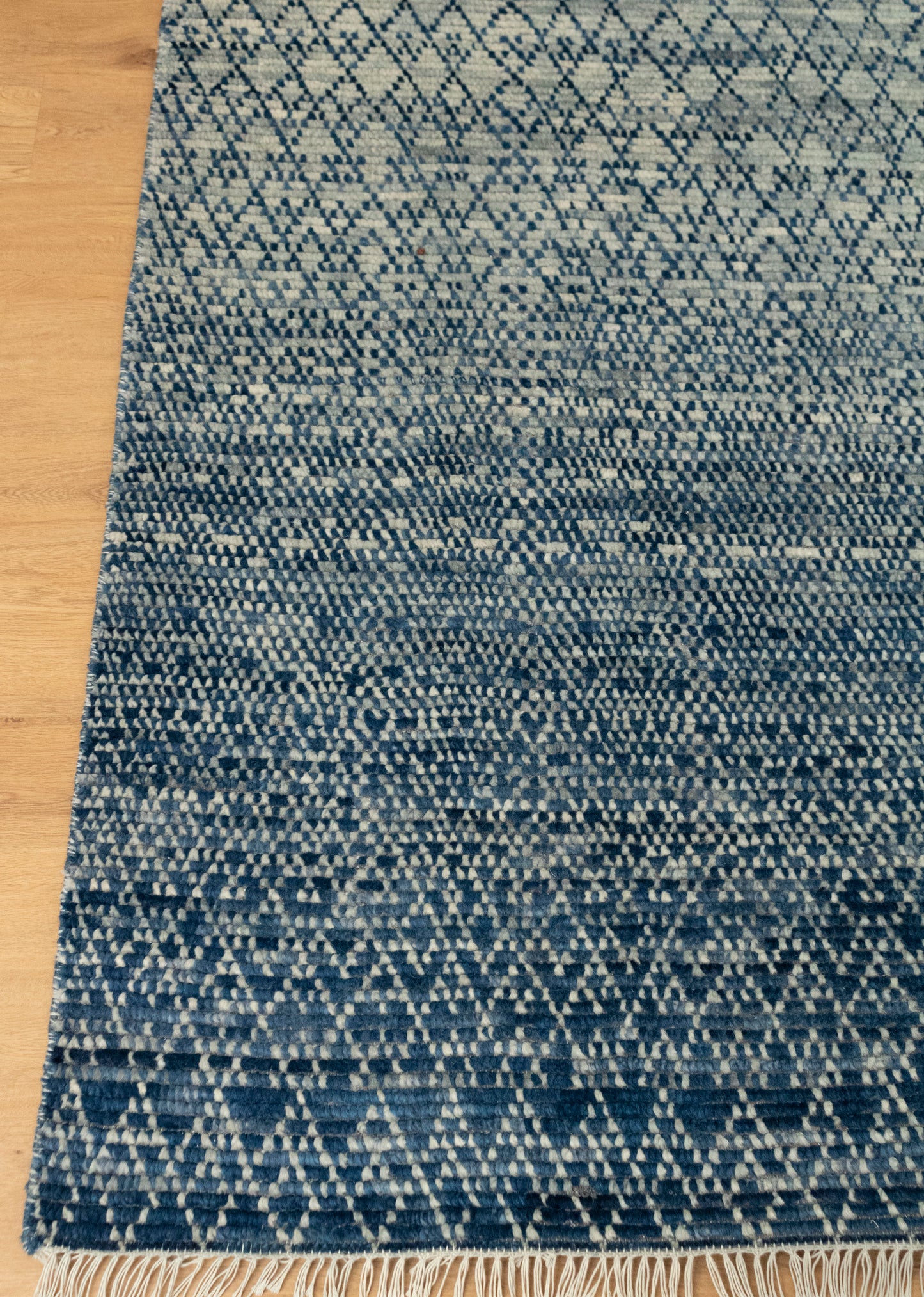 Denim blue Indo Savannah Soft Wool Rug