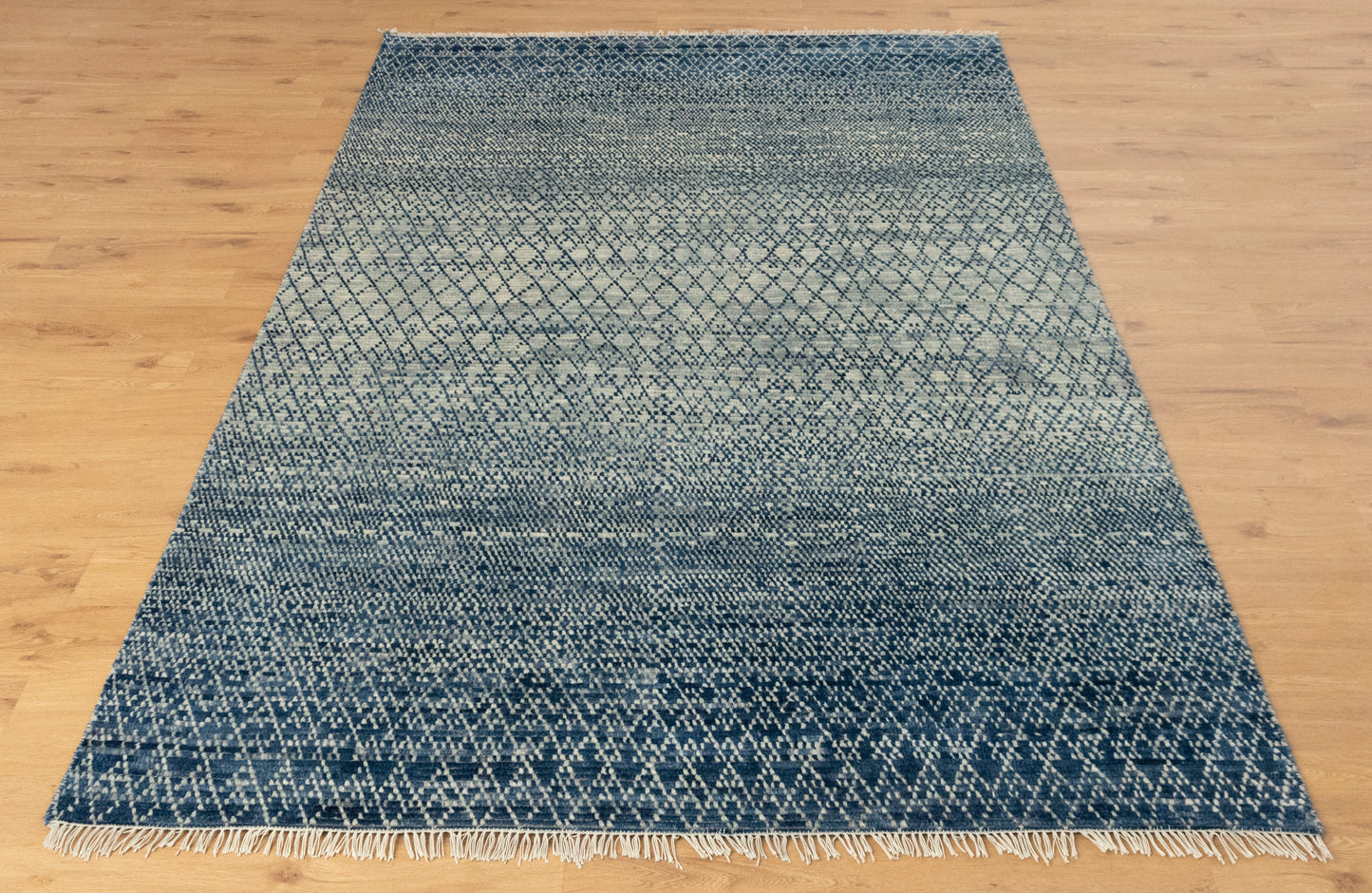 Denim blue Indo Savannah Soft Wool Rug