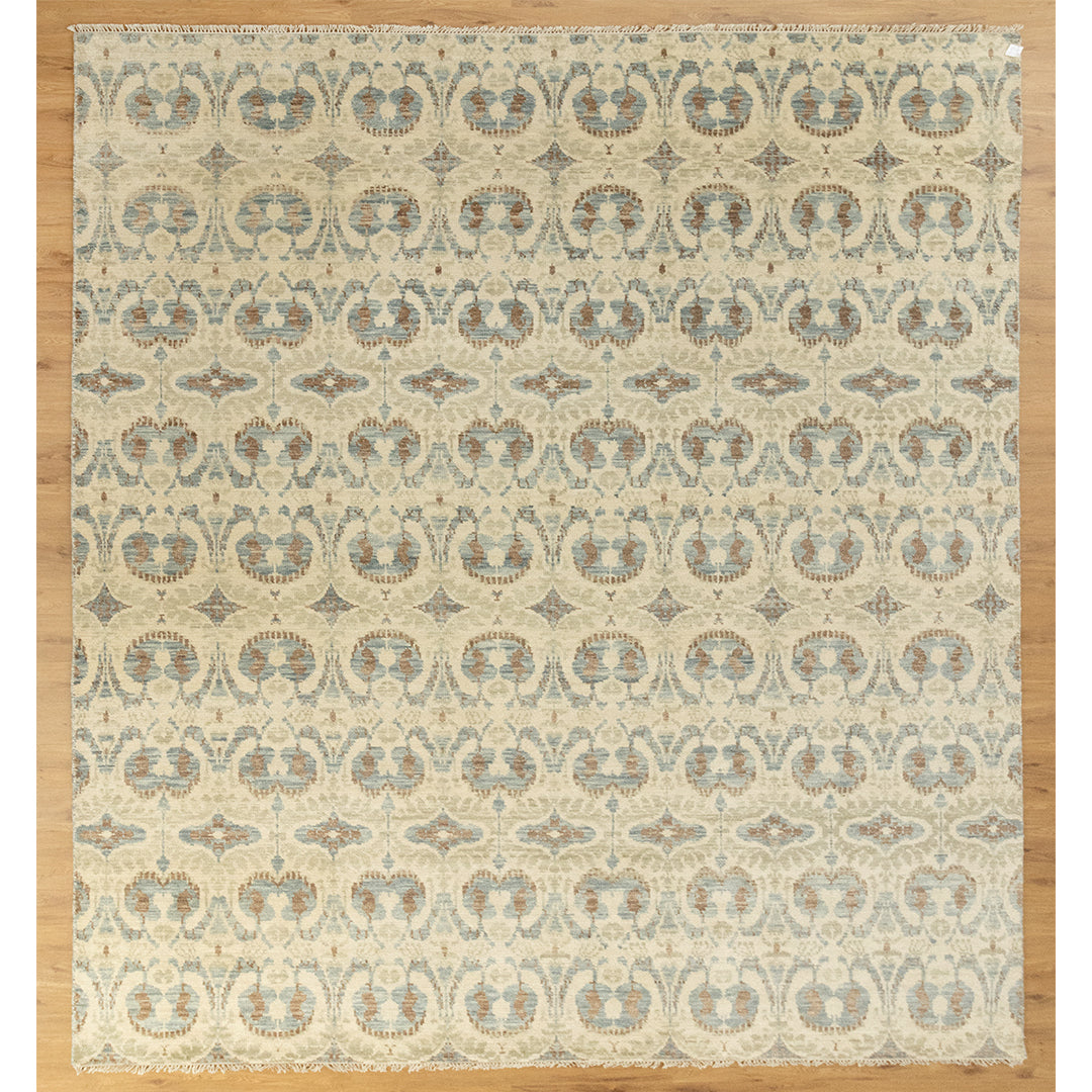 Ikat Traditional Floral Handmade Rug.