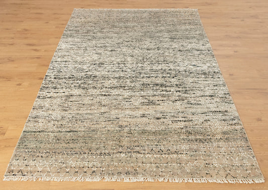 Wool Silk Indo Savannah Diamond Pattern Rug
