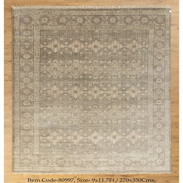 Taupe Floral Gray Trbal Turkish Muted Look Rug | Order Carpets Online UK | Shritija Rugs