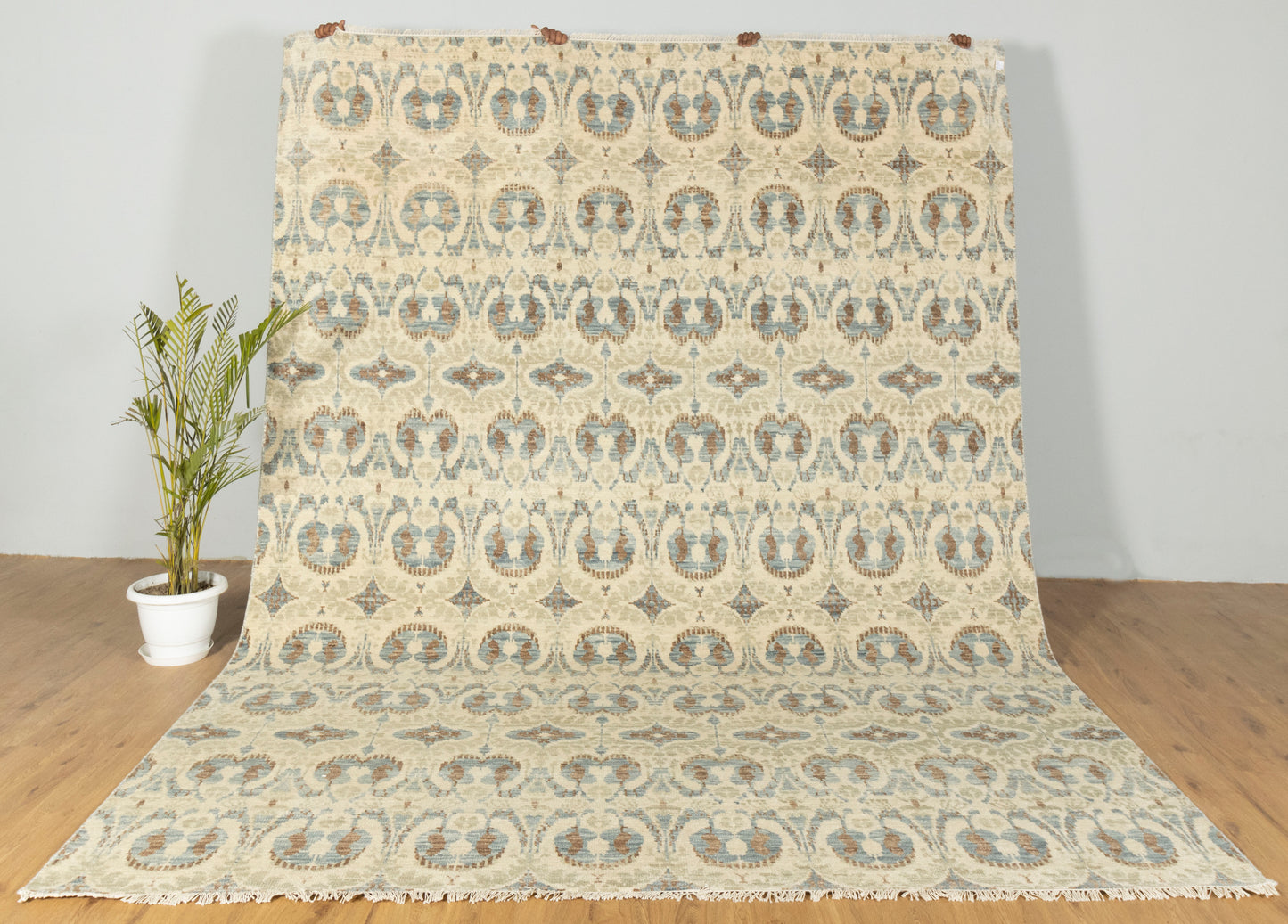 Ikat Traditional Floral Handmade Rug.