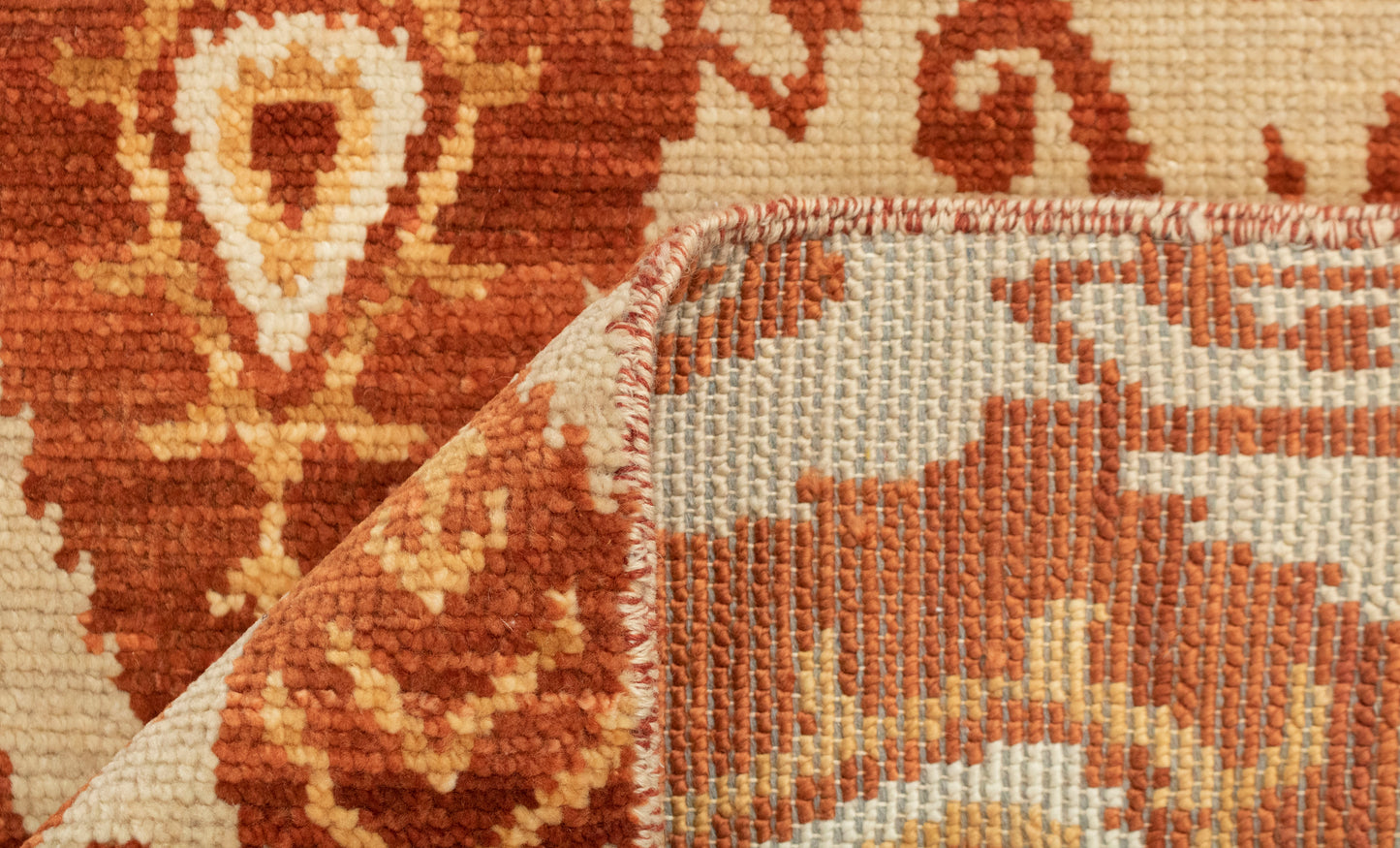 Ella Red Beige Hand Knotted Rug