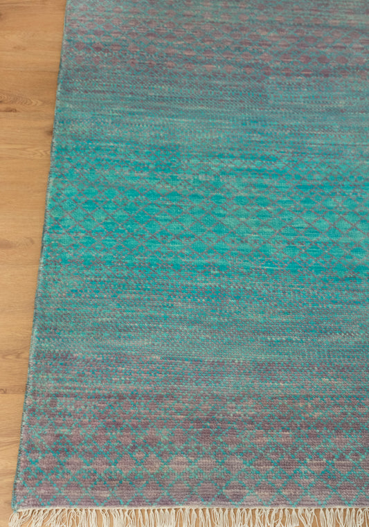 Turquoise Blue Gabbech Area Rug
