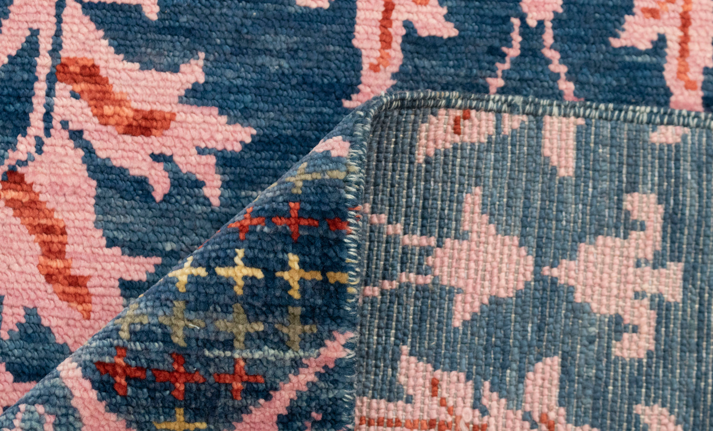 Floral Pink Hand knotted Rug..