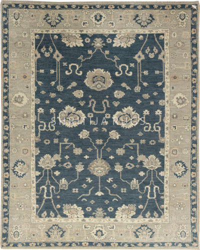Floral Modern Oushak Rug: Hand-Knotted Luxury for Any Room
