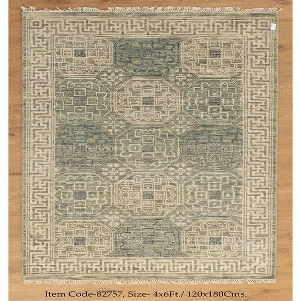 Mamluk Grey Ivory Vintage Hand knotted Rug | Best Place to Buy Area Rugs Online | Shritija Rugs