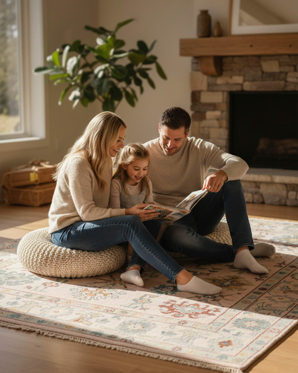Unique Hand-Knotted Oushak Rug: Elevate Your Interior Decor