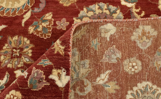 8x10 Sanguine Rust Classic vintage Oriental Woolen Rug | Shritija Rugs | Traditional Carpets Online