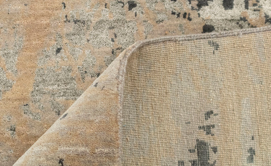8x10 Omaxe Abstract Carpet Wool & Silk Modern Vintage Living Room Area Rug | Buy Online Carpet