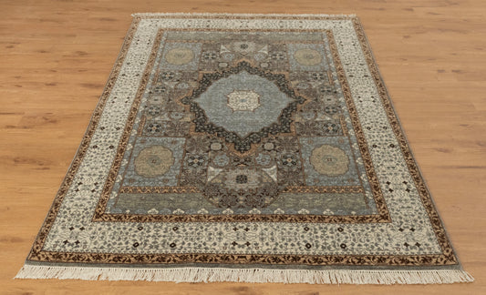 5x7 Zarcharack Traditional Mamluk Hand Knotted Rug | Buy Cheap Rugs Online UK | Shritija Rugs