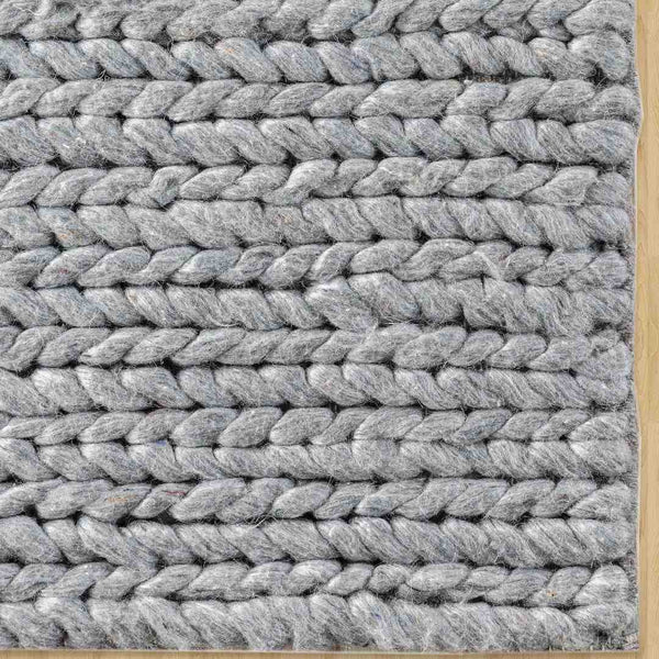 Grey Braided | Chunky Handwoven Rugs Online