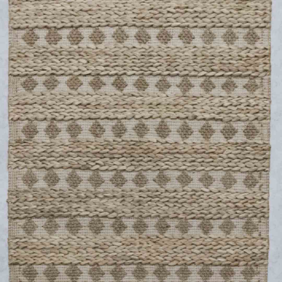 Vintage-Inspired Jute Rug - Authentic, Handcrafted Beauty