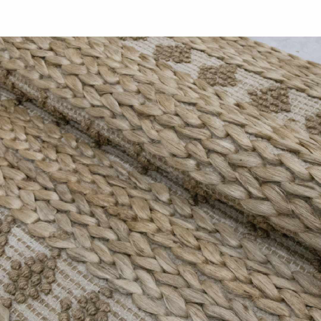 Vintage-Inspired Jute Rug - Authentic, Handcrafted Beauty