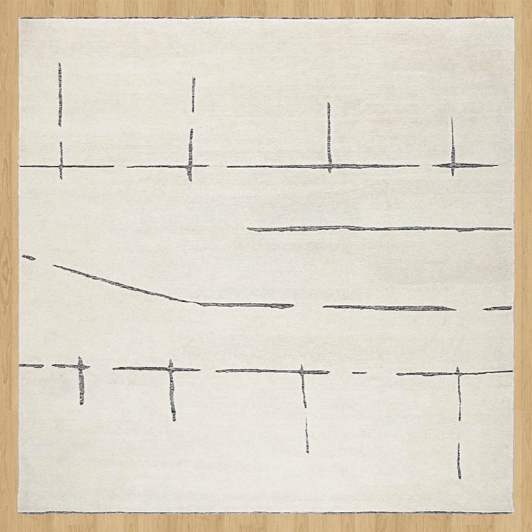 Ivory Stramlined Rug