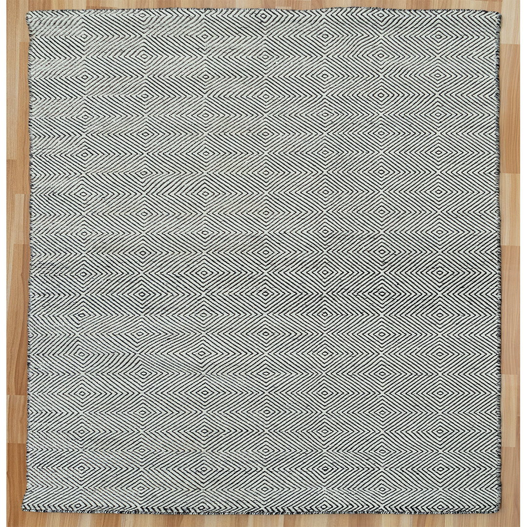 Hand Woven Diamond Textured Rug..