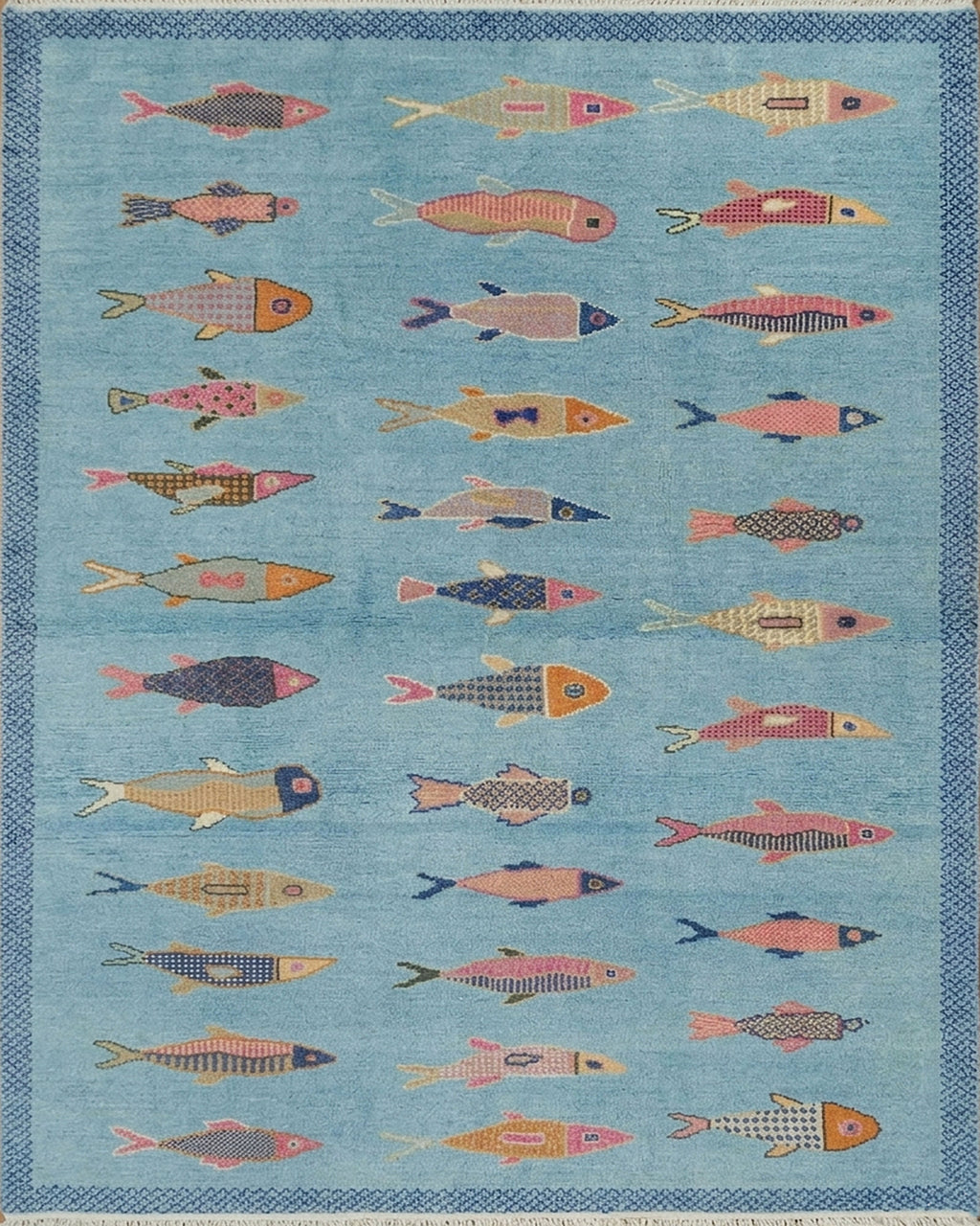 Shop Fish Rugs: Koi Pond & Fish Design Rugs |Hand Knotted Fish Rug