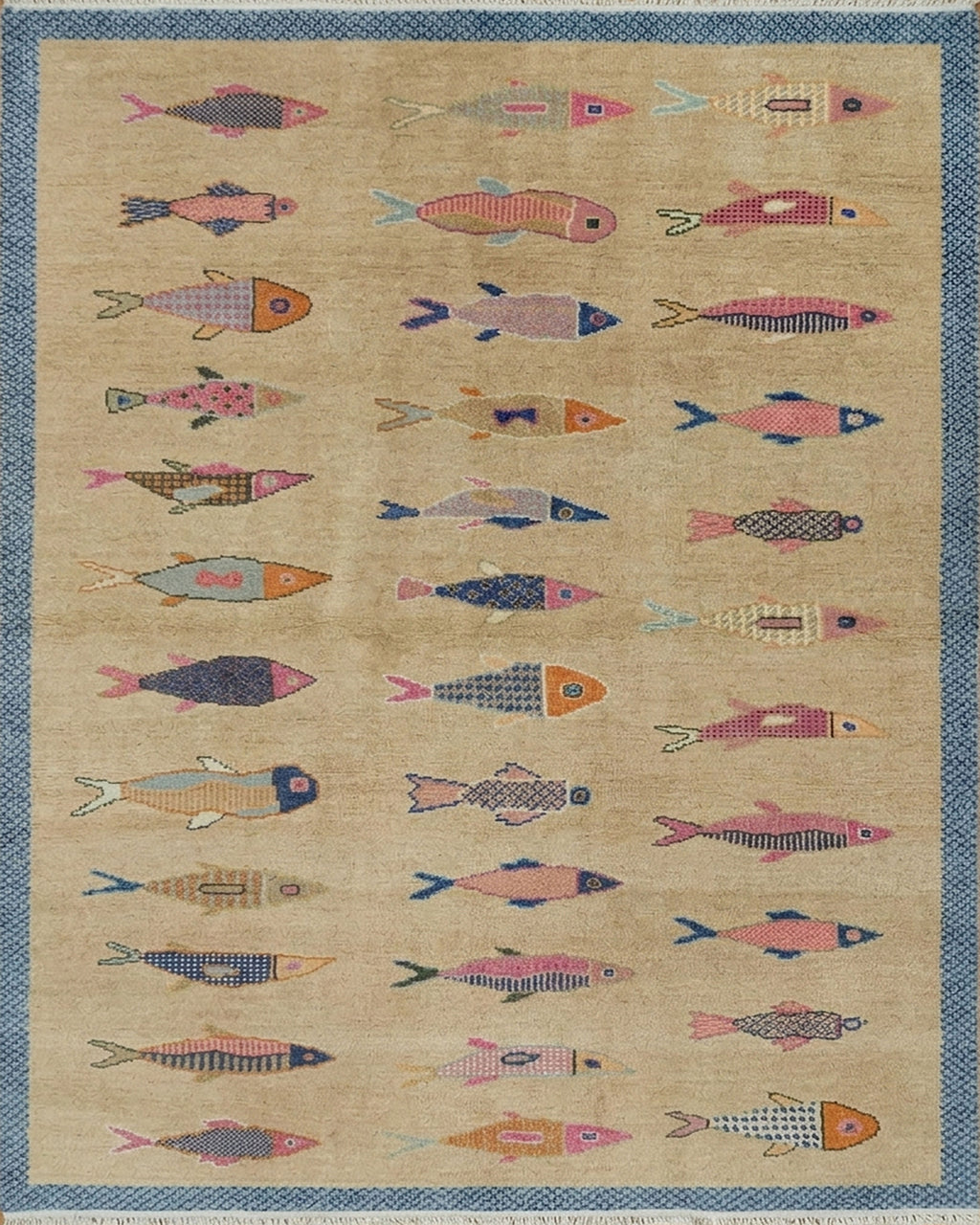 Shop Fish Rugs: Koi Pond & Fish Design Rugs |Hand Knotted Fish Rug