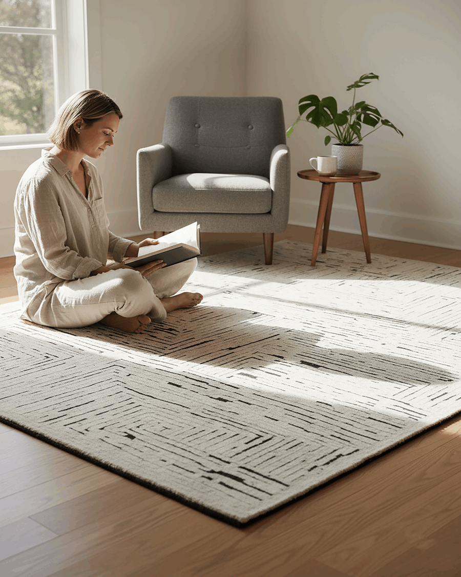 Maze Rug | Custom HandKnotted Wool & Silk Rug | Buy Designer Rug Online