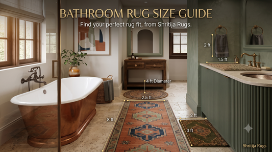 Bathroom Rug Sizes: Complete Size Guide for Every Bathroom Layout | Shritija Rugs