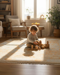 Hand-Knotted Mamluk Pastel colors Rug: Enhance Your Home's Ambiance