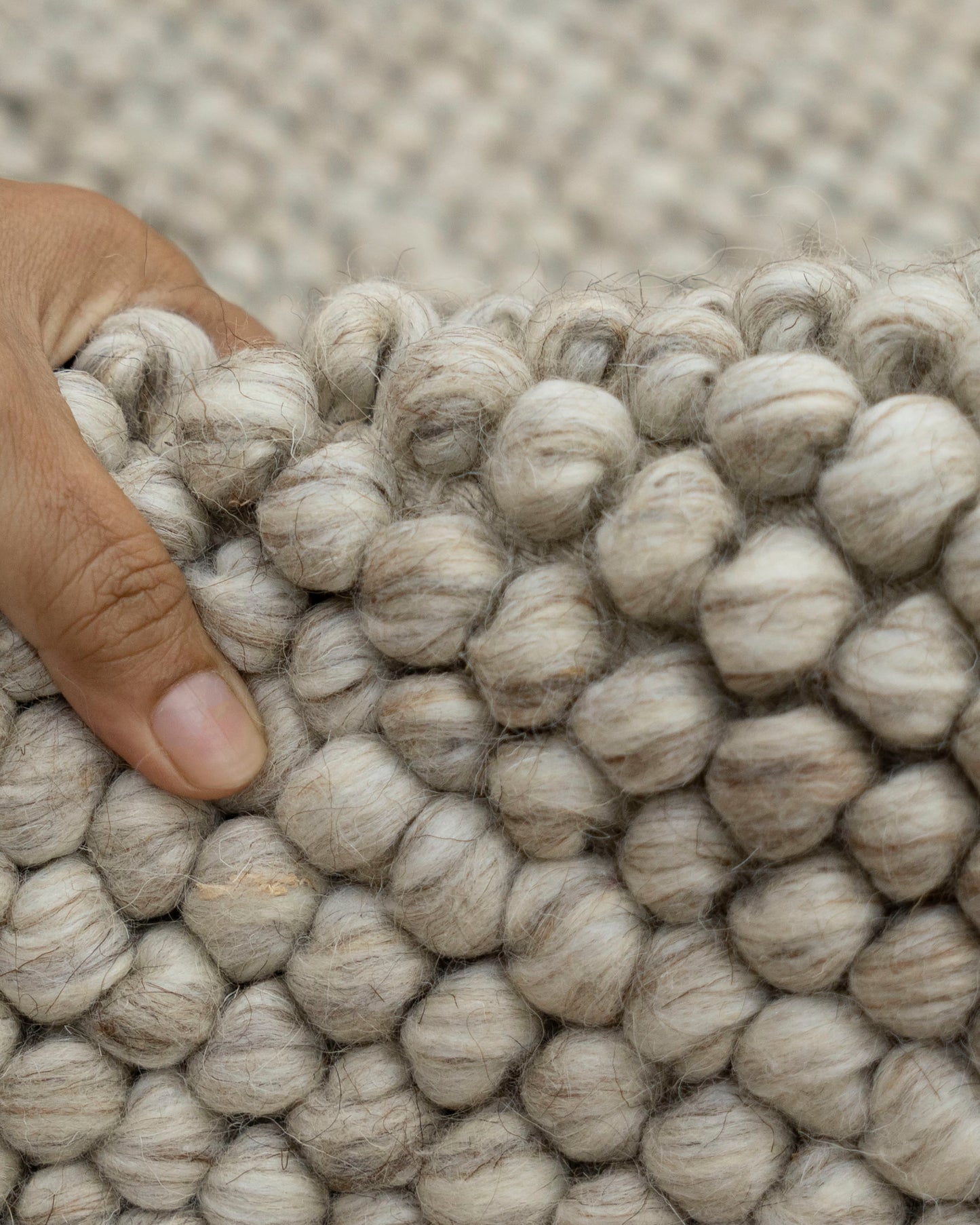 Silver Gray Loop Rug
