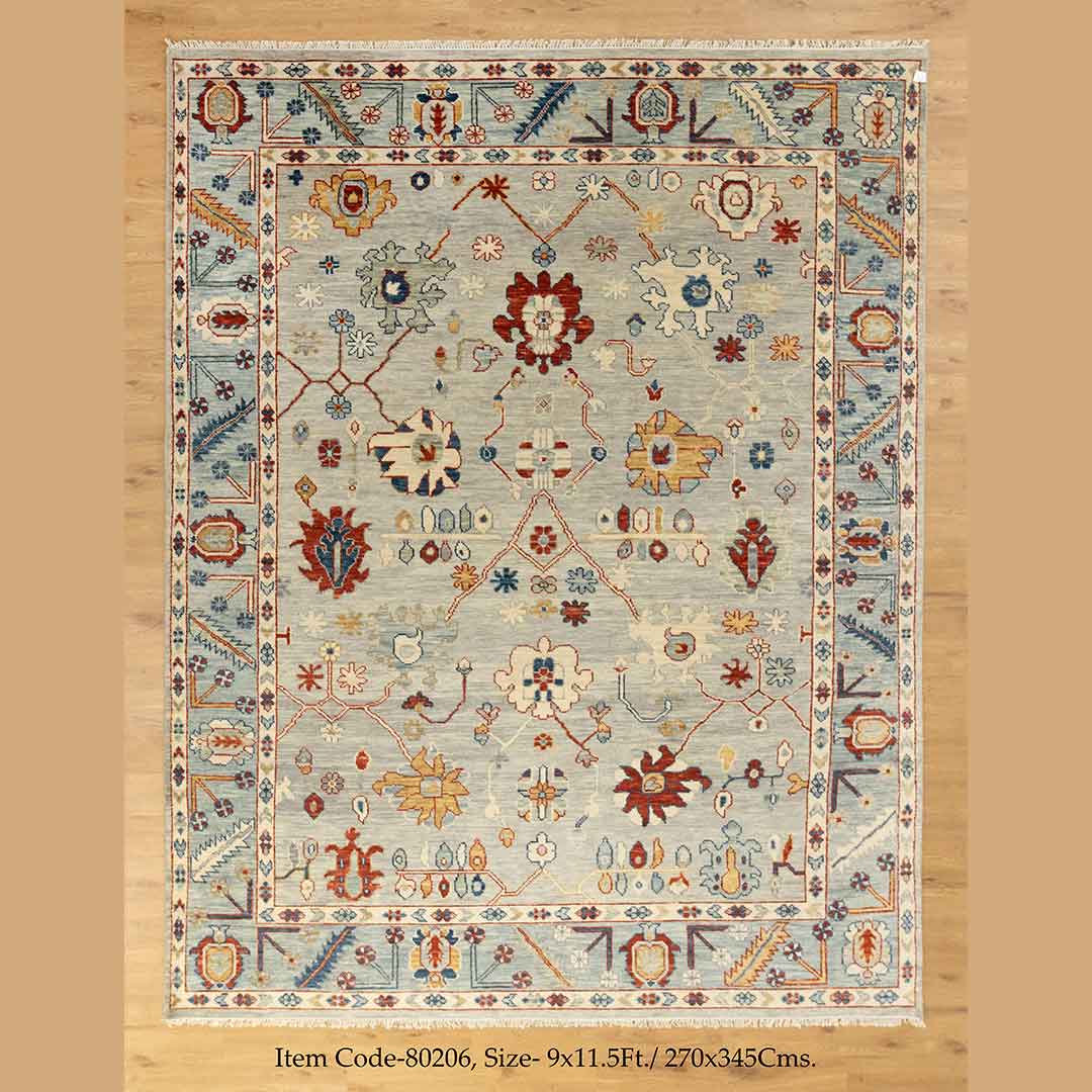 Hand-Knotted Oushak Rug: A Beautiful Blend of Tradition and Modernity