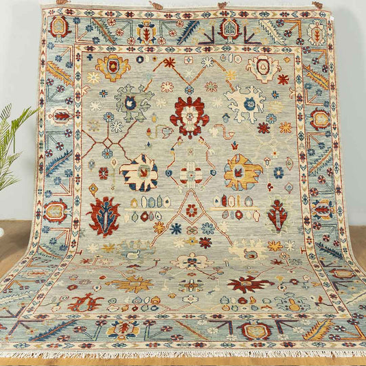 Hand-Knotted Oushak Rug: A Beautiful Blend of Tradition and Modernity