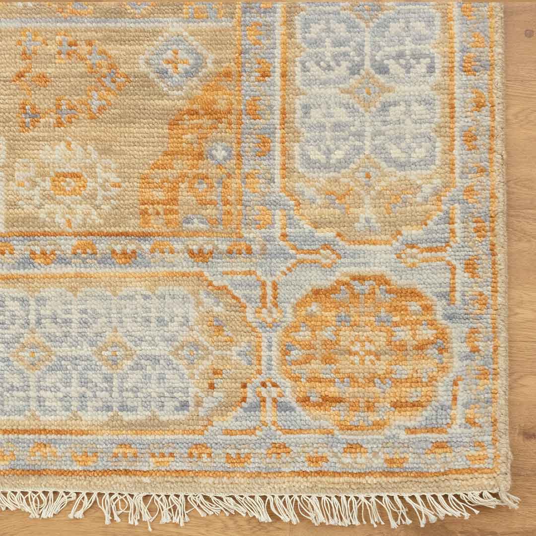 Hand-Knotted Mamluk Pastel colors Rug: Enhance Your Home's Ambiance