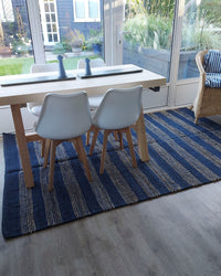 Boho Chic Jute Stripe Rug - Stylish and Sustainable Floor Decor