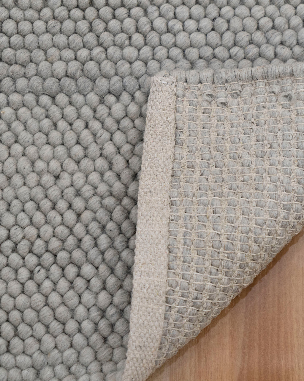 Grey Handwoven Wool Loop