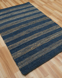 Boho Chic Jute Stripe Rug - Stylish and Sustainable Floor Decor