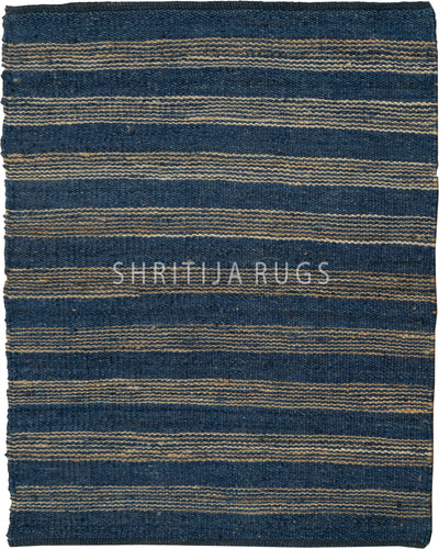 Boho Chic Jute Stripe Rug - Stylish and Sustainable Floor Decor