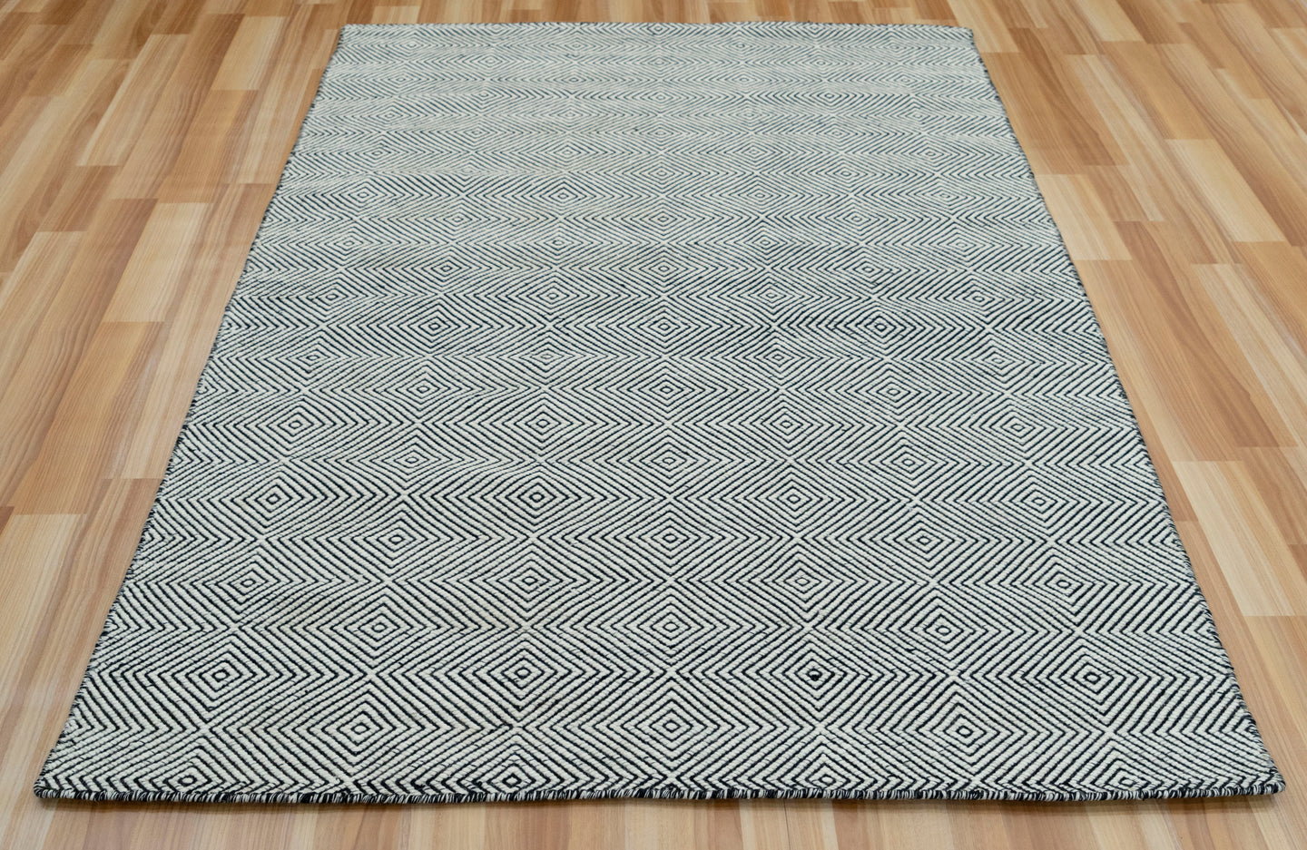 Hand Woven Diamond Textured Rug..